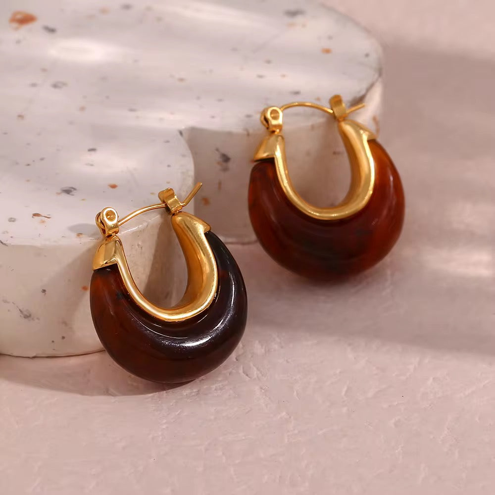 18K Gold Plated Hoop Earrings