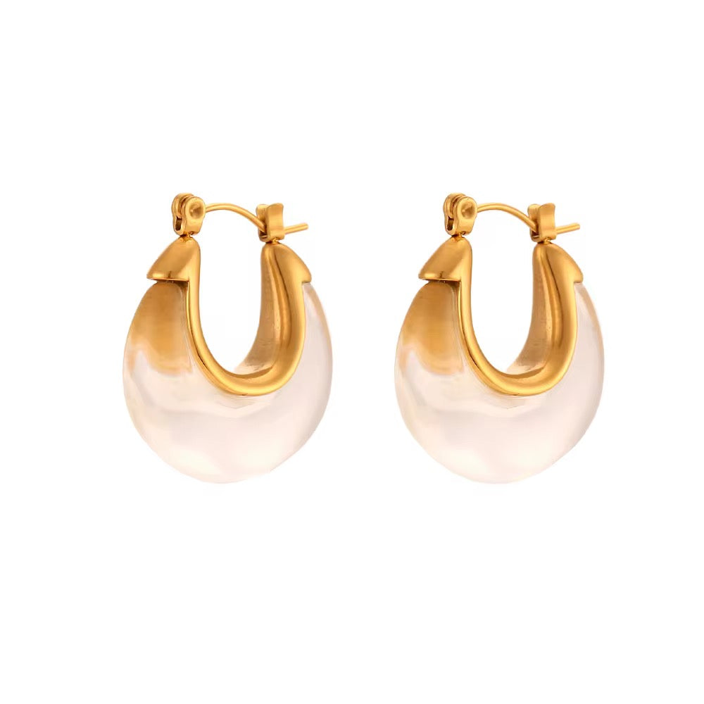 18K Gold Plated Hoop Earrings