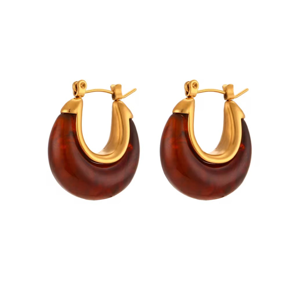 18K Gold Plated Hoop Earrings