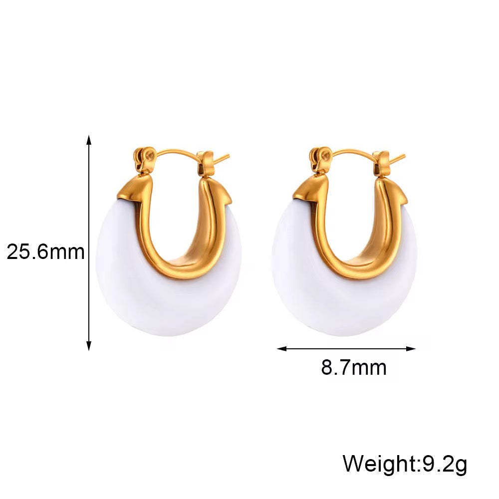 18K Gold Plated Hoop Earrings