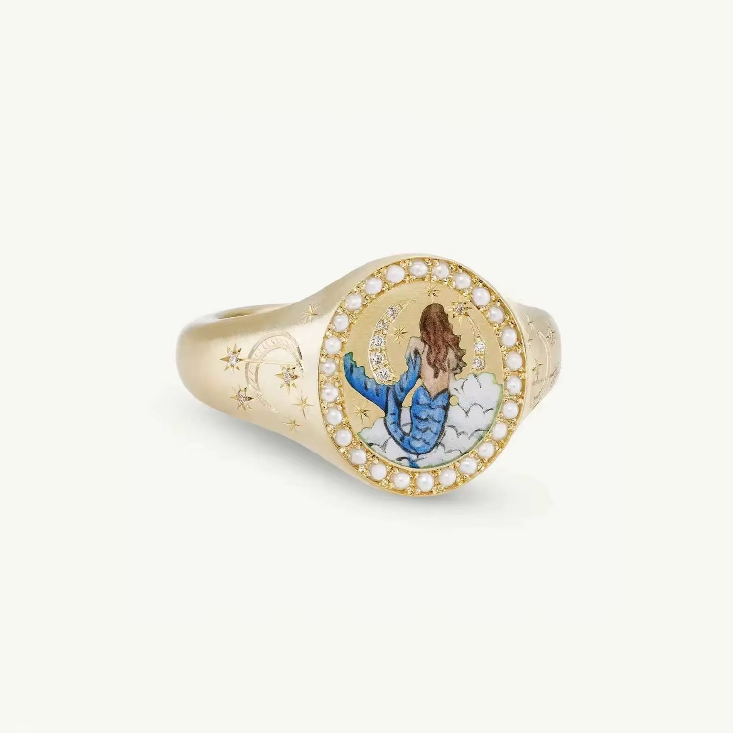 Celma 18K Gold Plated Vintage Style Rings