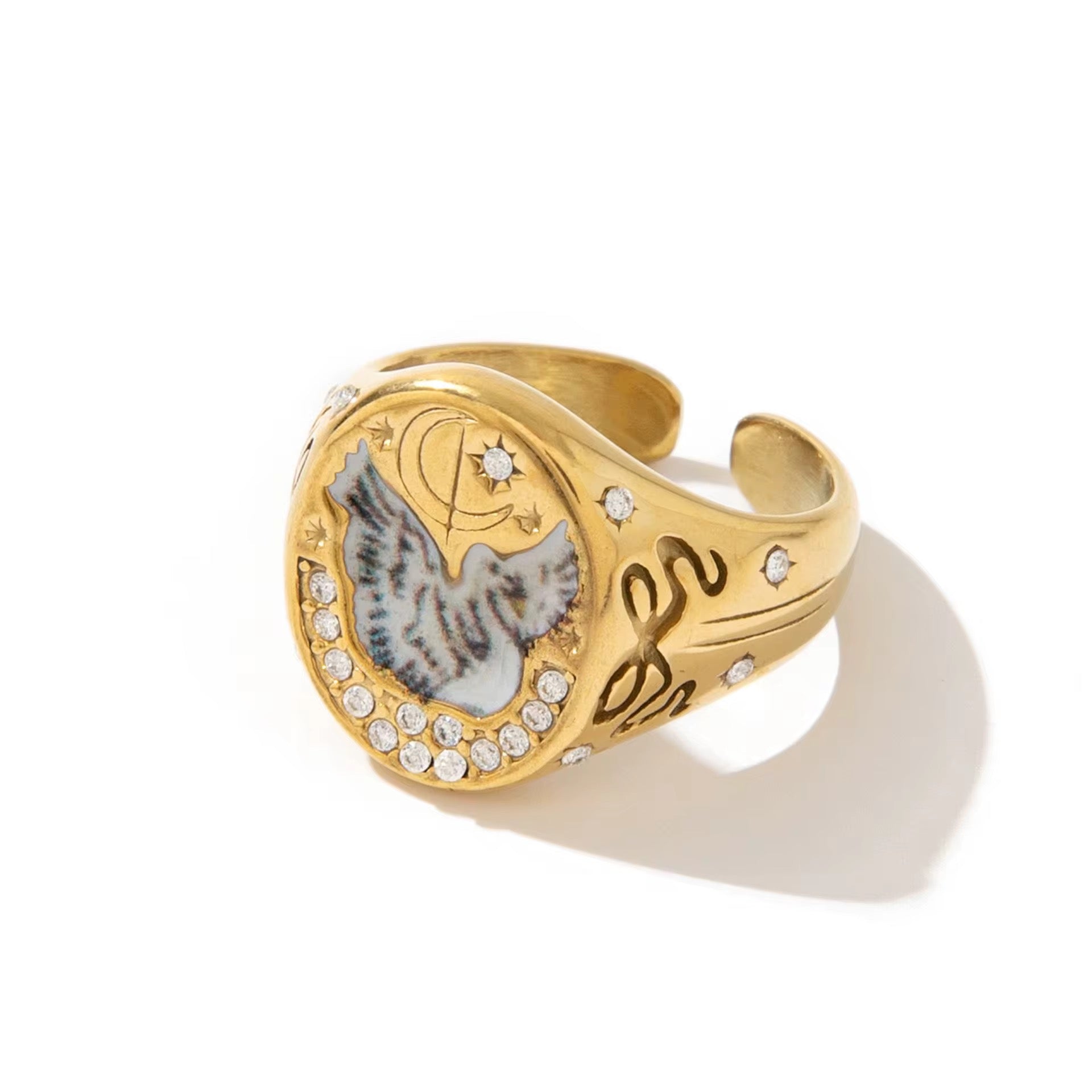 18K Gold Plated Vintage Style Rings