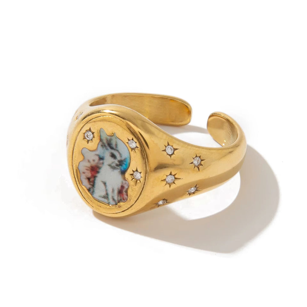 18K Gold Plated Vintage Style Rings